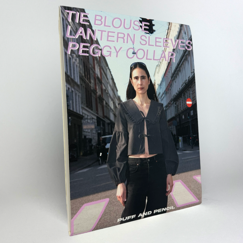 Puff and Pencil - Tie Blouse, Peggy Collar x Lantern Sleeve