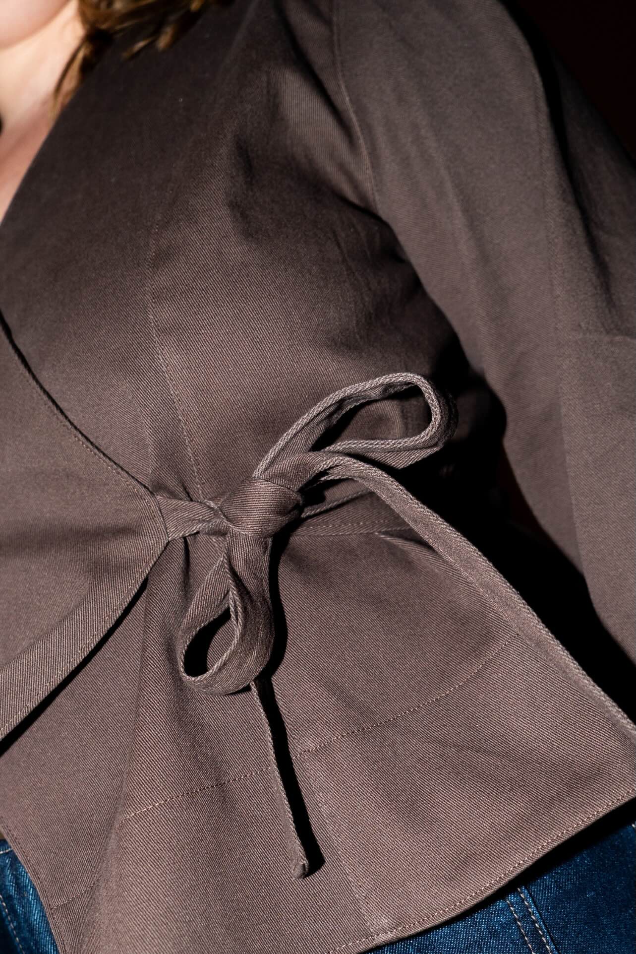 Puff and Pencil - Wrap Blouse and Straight Sleeve